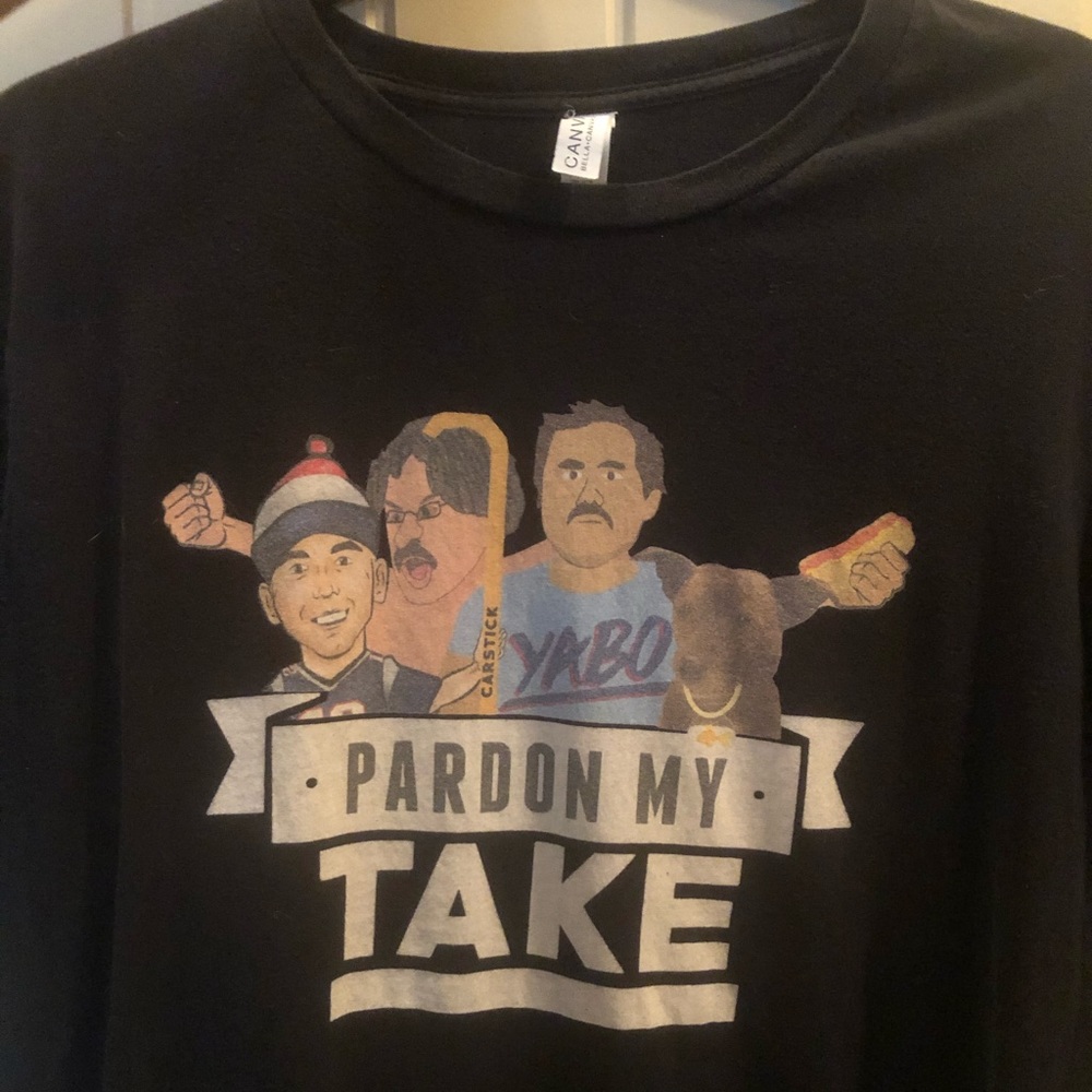 Barstool pardon my take podcast cropped tee